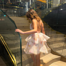 Load image into Gallery viewer, Flower Print Fluffy A-line Dress