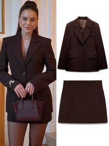 Jacket Mini Skirt Set