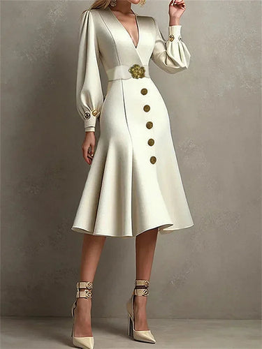 Belted Elegant Party Evening Dress