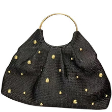Load image into Gallery viewer, Boho Beaded Straw Handbag