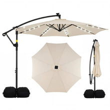 Load image into Gallery viewer, 10ft Solar Patio Umbrella with Base Included