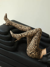 Load image into Gallery viewer, Leopard Butterfly Printed Silk Socks Boots