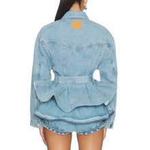 Load image into Gallery viewer, New Style Long-sleeve With Belt Waist Denim
