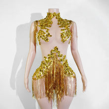 Load image into Gallery viewer, Rhinestone rhinestone Bodysuit