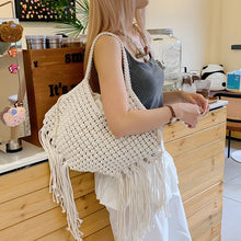 Load image into Gallery viewer, Woven Tassel  Shoulder Bag