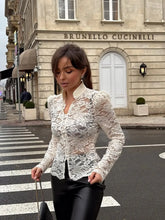 Load image into Gallery viewer, Elegant Lace See Through Shirt