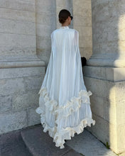 Load image into Gallery viewer, Solid White Ruffle Maxi Dress