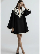 Load image into Gallery viewer, Stand Collar Loose Mini Dress