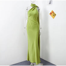 Load image into Gallery viewer, Elegant Ribbon Halter Dress Wom