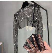 Load image into Gallery viewer, Fashion New Sexy Crystal Short T-shirt