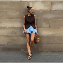 Load image into Gallery viewer, Casual Sleeveless Vests Skirts Suits