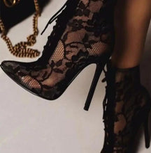 Load image into Gallery viewer, Black Mature Mesh Boots