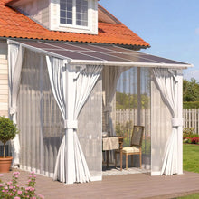 Load image into Gallery viewer, 8x8 Outdoor Lean-to Gazebo Pergola Curtains &amp; Netting Patio