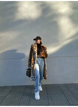 Load image into Gallery viewer, Thick Leopard Fluffy Faux Fur Coat