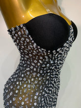 Load image into Gallery viewer, Luxury Rhinestones Sexy Transparent Mesh Maxi Long Dress