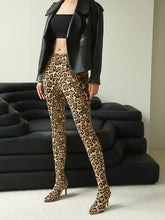 Load image into Gallery viewer, Leopard Butterfly Printed Silk Socks Boots