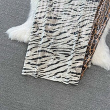 Load image into Gallery viewer, Leopard Print PU Leather Skirt