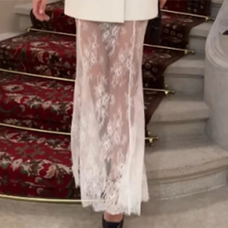 Floor-Length Mermaid Skirts 2 Pieces Set