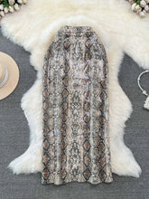 Load image into Gallery viewer, Leopard Print PU Leather Skirt