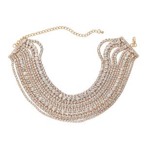 Luxury Multilayers Crystal Choker