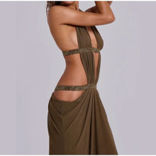 Load image into Gallery viewer, Hollow Out Sequin Halter Dress