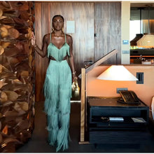 Load image into Gallery viewer, Chic Tassel Halter Trouser Suit