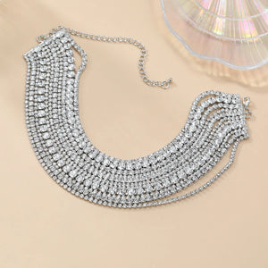 Luxury Multilayers Crystal Choker