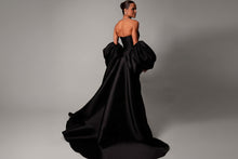 Load image into Gallery viewer, Black Satin Evening Dress