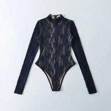 Load image into Gallery viewer, Retro Lace Hook Flower Long Sleeve T-Shirt Romper