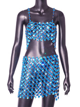 Load image into Gallery viewer, see through metal rhinestone summer dress