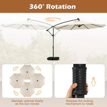 Load image into Gallery viewer, 10ft Solar Patio Umbrella with Base Included