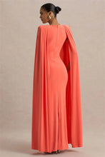 Load image into Gallery viewer, Cape Sleeve Sexy Maxi Dress