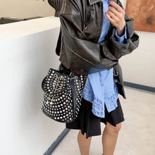 Load image into Gallery viewer, Studded Bucket Bag