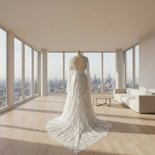 Load image into Gallery viewer, Long Split Bell Sleeves Boho Bridal Gowns