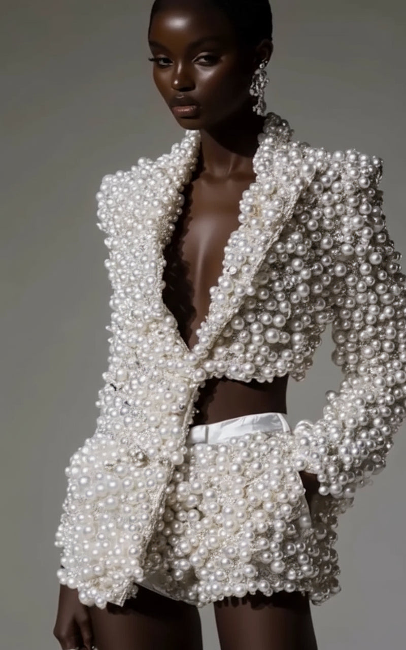 Luxury Full Pearls Suit Set