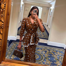 Load image into Gallery viewer, Floral Printing Gauze Patchwork Skirt Suit