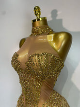 Load image into Gallery viewer, Sparkly Rhinestone Mesh Dress