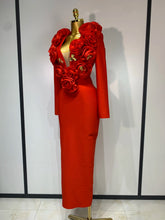 Load image into Gallery viewer, 3D Flower Sleeveless Bodycon Bandage Dress