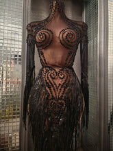 Load image into Gallery viewer, Tassel Mesh Transparent Dress