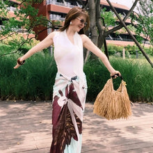 Load image into Gallery viewer, Bohemian Fringe Straw Tote