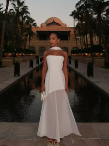 Mesh Patchwork Maxi Dress