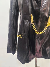 Load image into Gallery viewer, Patchwork Pockets Leather Jacket