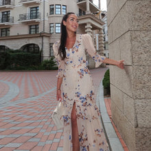 Load image into Gallery viewer, Casual Printed Ruffle Long Dress