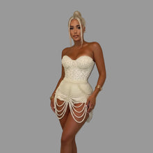 Load image into Gallery viewer, Luxury Pearls Beaded Stretchy  Bodysuit