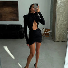 Load image into Gallery viewer, Sexy Hollow Out Pleated Mini Dress