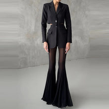 Load image into Gallery viewer, See Through Mesh Flare Pants
