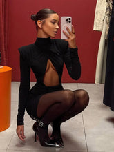 Load image into Gallery viewer, Sexy Hollow Out Pleated Mini Dress