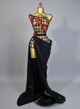 Load image into Gallery viewer, Mesh See Through Top Skirt Long Gloves Set