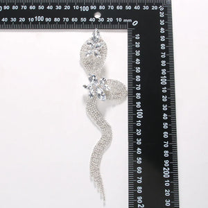Crystal Snake Earrings Bracelet Set
