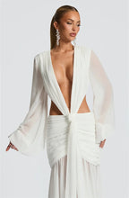 Load image into Gallery viewer, Long Sleeve Sexy Maxi Dress